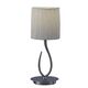 TABLE LAMP 1L SMALL SATIN NICKEL + WHITE SHADE