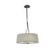 PENDANT 3L [SATIN NICKEL + WHITE SHADE]