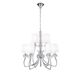 PENDANT LAMP 6+3L [CHROME - WHITE SHADE]