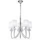 PENDANT LAMP 5L [CHROME - WHITE SHADE]