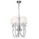 PENDANT LAMP 5L [CHROME - WHITE SHADE]