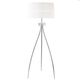 FLOOR LAMP 3L CHROME - WHITE SHADE