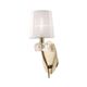 Бра Mantra Loewe [WALL LAMP 1L  ANTIQUE BRASS - WHITE SHADE]