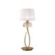 TABLE LAMP 1L BIG ANTIQUE BRASS - WHITE SHADE