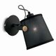 WALL LAMP 1L[BLACK / WOOD - BLACK SHADE]