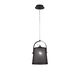 PENDANT 1L BLACK / WOOD - BLACK SHADE]