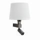 Бра Mantra BAHIA [WALL LAMP DARK BROWN+ROUND WHITE SHADE]
