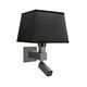 Бра Mantra Bahia [WALL LAMP DARK BROWN+SQUARE BLACK SHADE]