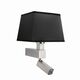 Бра Mantra Bahia [WALL LAMP SATIN NICKEL+SQUARE BLACK SHADE]