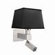 Бра Mantra Bahia [WALL LAMP SATIN NICKEL+SQUARE BLACK SHADE]
