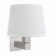 Бра Mantra Bahia [WALL LAMP SATIN NICKEL+ROUND WHITE SHADE]