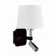 Mantra Habana [WALL LAMP E27+1*3W 4000K BLACK/CHROME+ROUND WHITE SHADE]