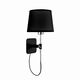 Бра Habana [WALL LAMP E27 BLACK/CHROME+ROUND BLACK SHADE]