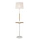 FLOOR LAMP 1L - [USB WHITE / WOOD]