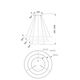 Подвесной светильник Rim, 115 Вт, белый, диаметр 800 мм, высота подвесов 400-1200 мм, 4000 К