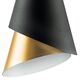 Люстра CONE [1х40W E14 ЧЕРНЫЙ/ЗОЛОТО (в комплекте)]