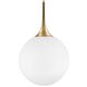 Подвес GLOBO [1х40W E14 gold/white (в комплекте)]