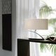 TABLE LAMP 2L [CHROME / OFF WHITE SHADE]