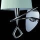 WALL LAMP 1L [CHROME - OFF WHITE SHADE]