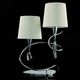 TABLE LAMP 2L CHROME - OFF WHITE SHADE