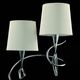 TABLE LAMP 2L CHROME - OFF WHITE SHADE