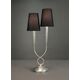 TABLE LAMP 2L SILVER PAINTED