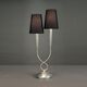TABLE LAMP 2L SILVER PAINTED