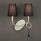 WALL LAMP 2L SILVER PAINTED