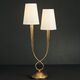 TABLE LAMP 2L GOLD PAINTED