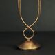 TABLE LAMP 2L GOLD PAINTED