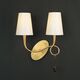 WALL LAMP 2L GOLD PAINTED