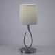 TABLE LAMP 1L SMALL SATIN NICKEL + WHITE SHADE