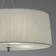PENDANT 3L [SATIN NICKEL + WHITE SHADE]