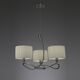 PENDANT 3L [SATIN NICKEL + WHITE SHADE]