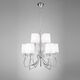 PENDANT LAMP 6+3L [CHROME - WHITE SHADE]