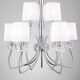 PENDANT LAMP 6+3L [CHROME - WHITE SHADE]