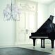 PENDANT LAMP 6+3L [CHROME - WHITE SHADE]