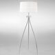 FLOOR LAMP 3L CHROME - WHITE SHADE
