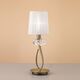 TABLE LAMP 1L SMALL ANTIQUE BRASS - WHITE SHADE