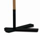 FLOOR LAMP 1L [BLACK / WOOD - BLACK SHADE]