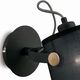 WALL LAMP 1L[BLACK / WOOD - BLACK SHADE]