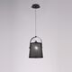 PENDANT 1L BLACK / WOOD - BLACK SHADE]