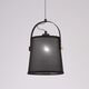 PENDANT 1L BLACK / WOOD - BLACK SHADE]