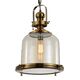 LAMP 1L BIG ANTIQUE BRASS