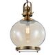 ROUND LAMP 1L MEDIUM ANTIQUE BRASS