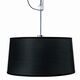 PENDANT E27 WHITE/CHROME+ROUND BLACK SHADE