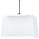 PENDANT E27 WHITE/CHROME+SQUARE WHITE SHADE