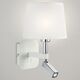 Бра Mantra Habana [WALL LAMP E27+1*3W 4000K WHITE/CHROME+ROUND WHITE SHADE]