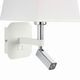 Бра Mantra Habana WALL LAMP E27+1*3W 4000K WHITE/CHROME+SQUARE WHITE SHADE]