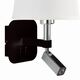 Mantra Habana [WALL LAMP E27+1*3W 4000K BLACK/CHROME+ROUND WHITE SHADE]